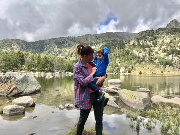 Estany de Malniu amb nens