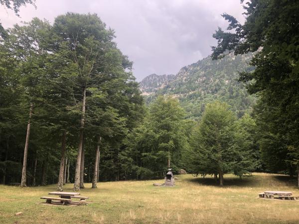 Zona de picnic del refugio de Conangles, en el Vall d'Aran