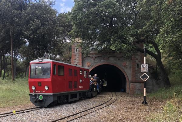 Tren de Palau en el Parque del Hostal del Fum, en Palau-Solità i Plegamans