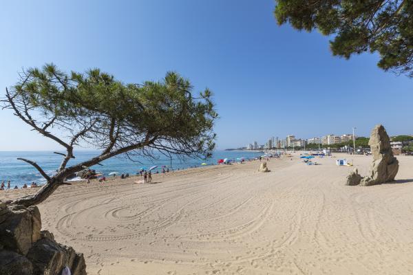 La Platja gran de Platja d'Aro amb nens