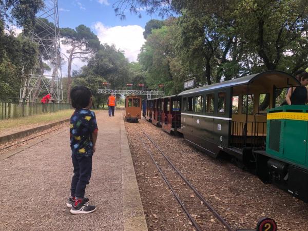 Tren de Palau en el Parque del Hostal del Fum, en Palau-Solità i Plegamans