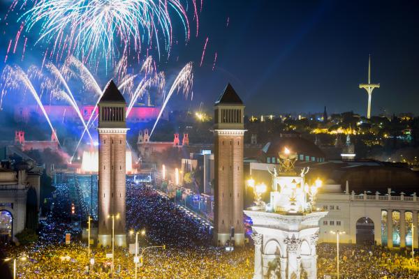 Espectáculo de Fin de Año en la Fuente Mágica de Montjuïc de Barcelona