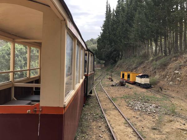 Carrilet de Vilamanya, un tren en Riudecanyes