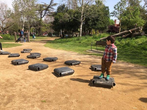 Parque de Francesc Macià, esculturas gigantes en Malgrat de Mar