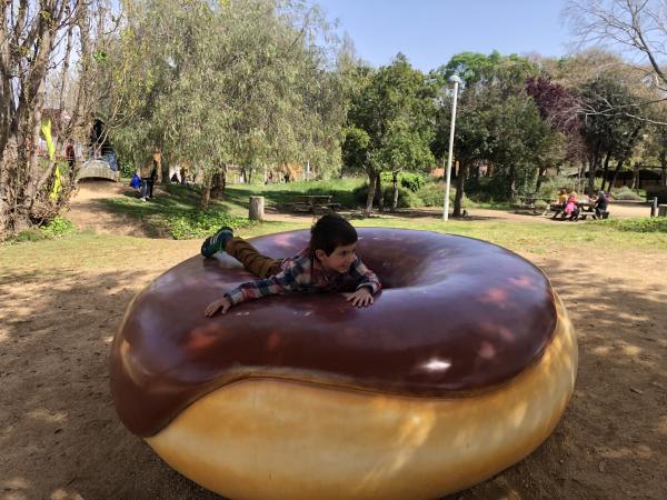 Parque de Francesc Macià, esculturas gigantes en Malgrat de Mar