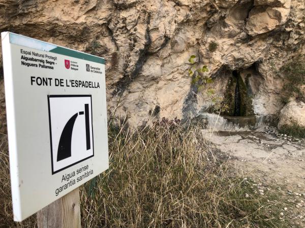 Zona de picnic de la Font de la Espadella, en Alòs de Balaguer