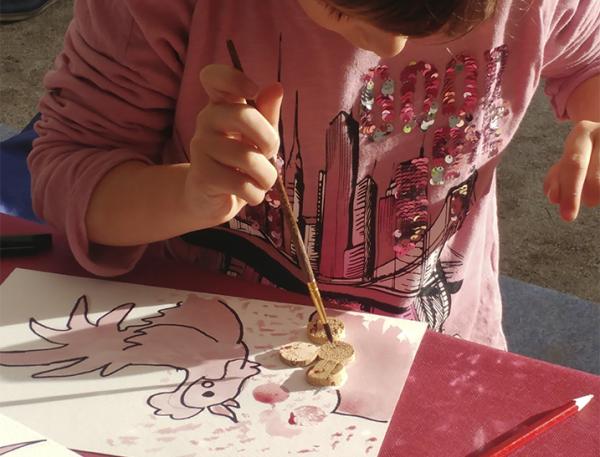 Taller de pintura con vino Con niños