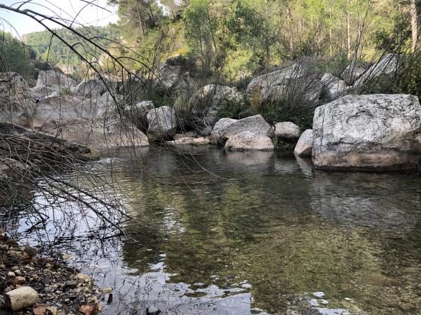 Toll del Molí de la Font Gran del Riu Brugent Con niños