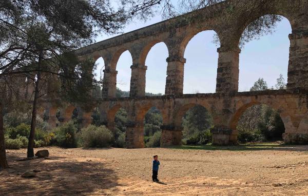 Pont del Diable amb nens